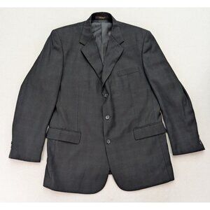 Metroclub Men's Blazer Jacket Sport Coat Size 42R Black Plaid